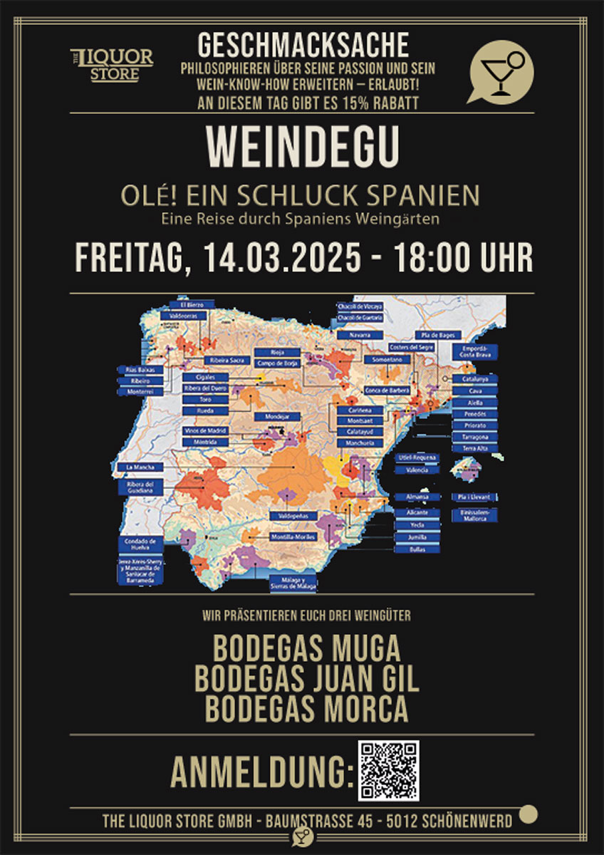 Weindegu Spanien 2025 – ein Abend voller spanischer Weinvielfalt