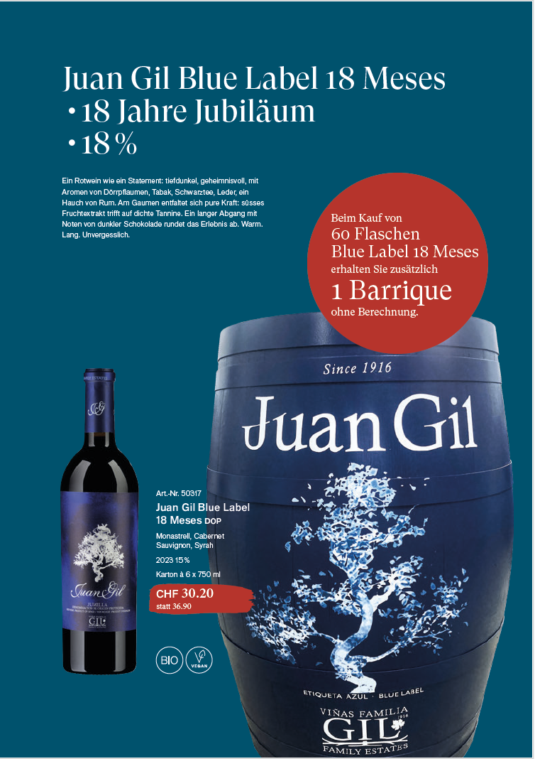 BLUE LABEL 18 Meses, Biologisch Bodegas Juan Gil