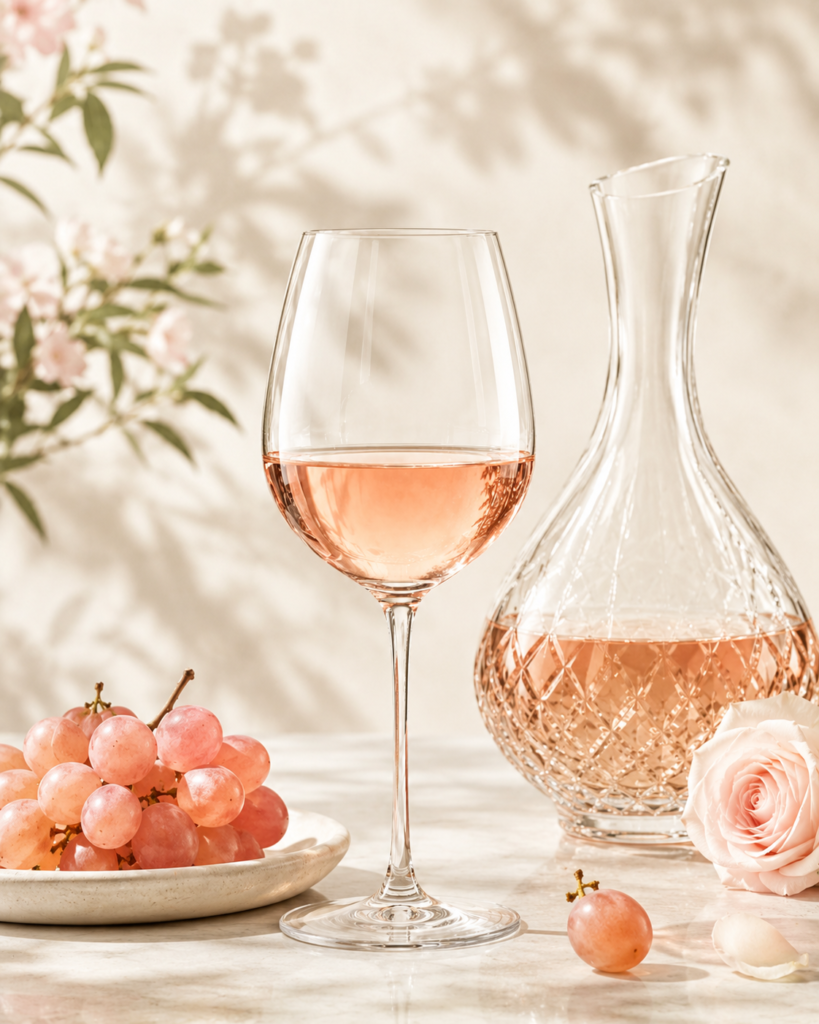 Roséwein im Weinglas