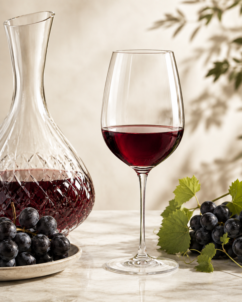 Rotwein im Weinglas